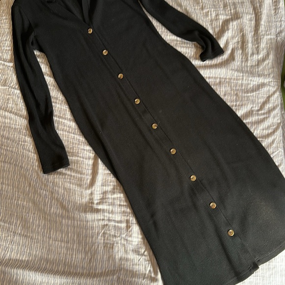 Walter Baker knit black long sleeve midi dress - Picture 8 of 8